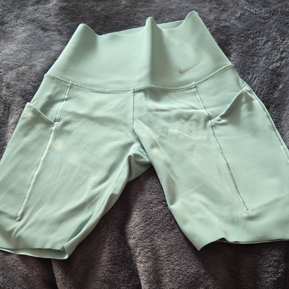 Nike Women's Light Green Bike Shorts
